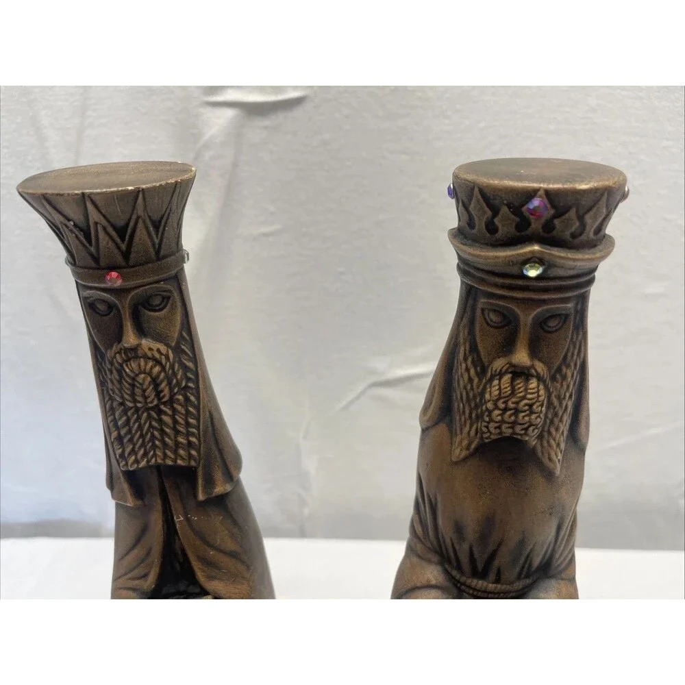 Mid Century Three Kings Wise Men Ceramic Figurines Christmas Nativity 1977